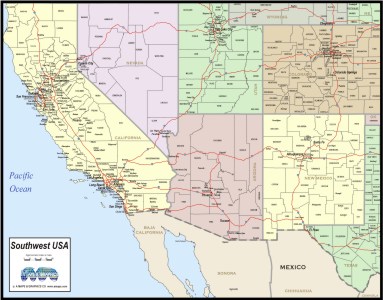Download SOUTHWEST USA MAP To Print Southwestcolor 